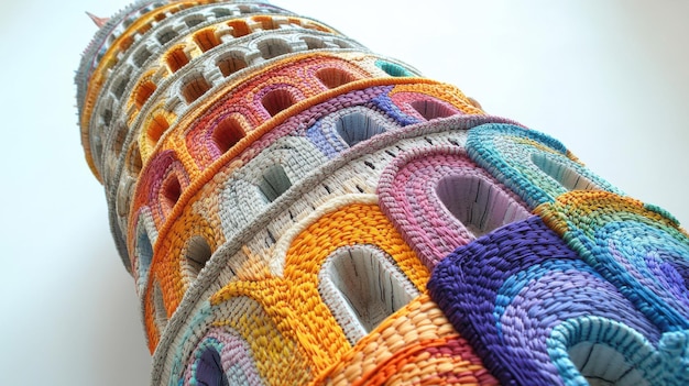 Zbliżenie na haftowane nici