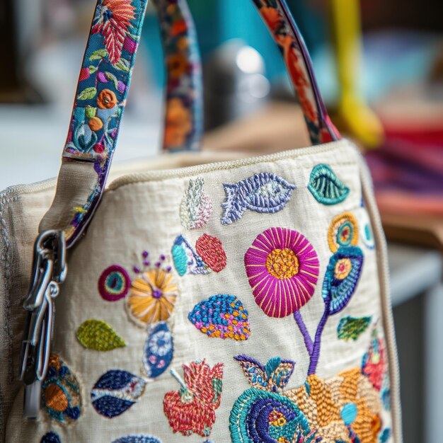 Detal haftowanej torby